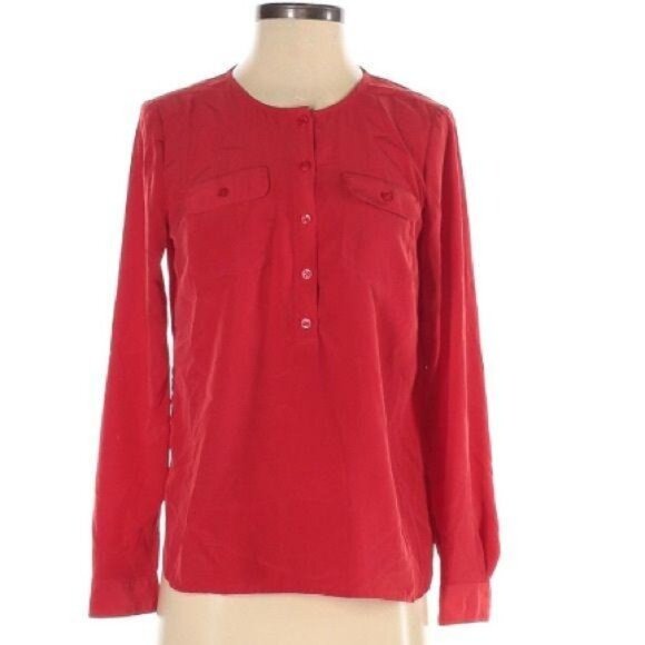 Ann Taylor LOFT Long Sleeve Blouse Size S Petite - Picture 1 of 5